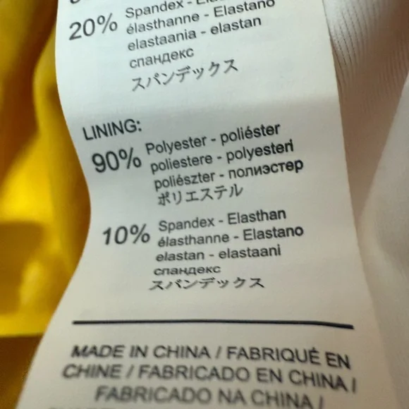 Cupshe Yellow and White Striped Swimsuit Size Medium - Picture 3 of 8